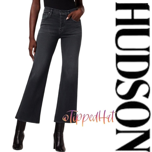 Hudson Jeans Denim - NWT $195 Hudson Rosie Wide Leg Ankle  Jean - Ash Black